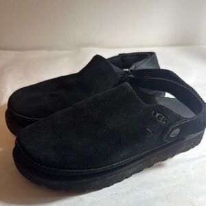 Used UGG Black Suede Slip-On Shoes women’s 8.5 slippers